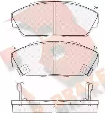 R Brake RB0962 - Kit pastiglie freno, Freno a disco autozon.pro