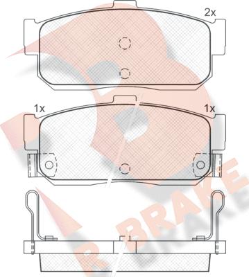 R Brake RB0915 - Kit pastiglie freno, Freno a disco autozon.pro