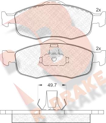 R Brake RB0916 - Kit pastiglie freno, Freno a disco autozon.pro