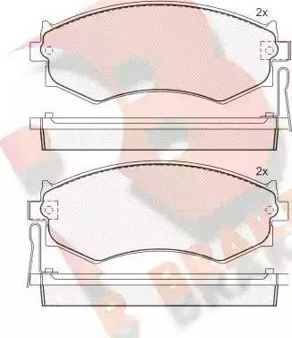 R Brake RB0986 - Kit pastiglie freno, Freno a disco autozon.pro