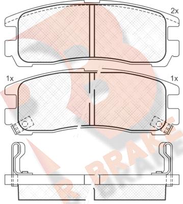 R Brake RB0981 - Kit pastiglie freno, Freno a disco autozon.pro