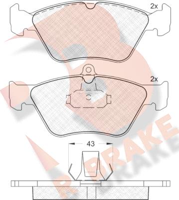 R Brake RB0988 - Kit pastiglie freno, Freno a disco autozon.pro