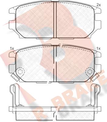 R Brake RB0983 - Kit pastiglie freno, Freno a disco autozon.pro