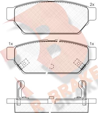 R Brake RB0982 - Kit pastiglie freno, Freno a disco autozon.pro