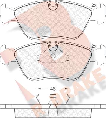 R Brake RB0934 - Kit pastiglie freno, Freno a disco autozon.pro