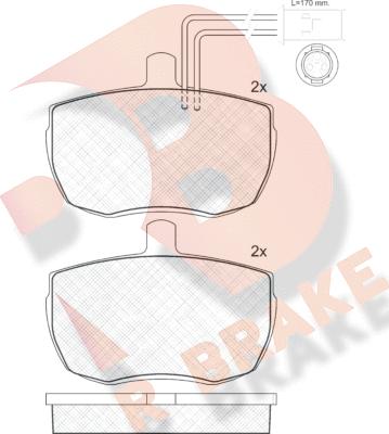 R Brake RB0935 - Kit pastiglie freno, Freno a disco autozon.pro