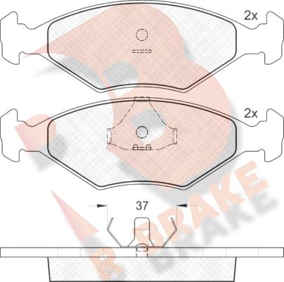 R Brake RB0926 - Kit pastiglie freno, Freno a disco autozon.pro