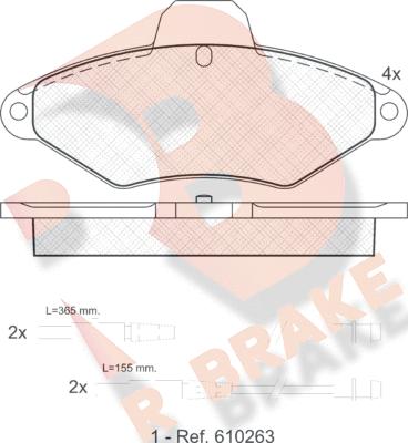 R Brake RB0920 - Kit pastiglie freno, Freno a disco autozon.pro