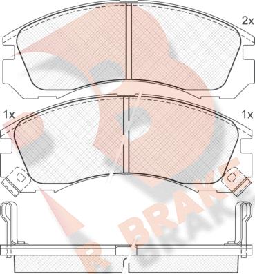 R Brake RB0979 - Kit pastiglie freno, Freno a disco autozon.pro