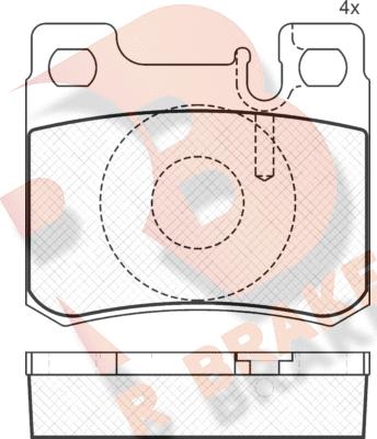 R Brake RB0974 - Kit pastiglie freno, Freno a disco autozon.pro