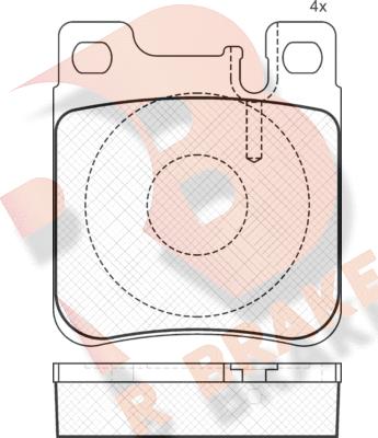 R Brake RB0976 - Kit pastiglie freno, Freno a disco autozon.pro