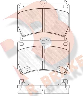 R Brake RB0970 - Kit pastiglie freno, Freno a disco autozon.pro