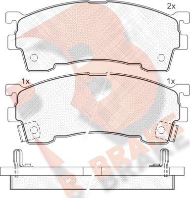 R Brake RB0971-203 - Kit pastiglie freno, Freno a disco autozon.pro