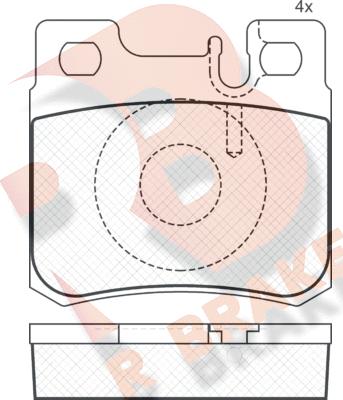 R Brake RB0978 - Kit pastiglie freno, Freno a disco autozon.pro