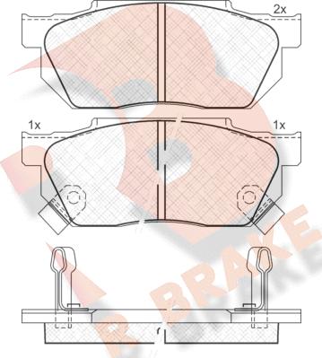 R Brake RB0494 - Kit pastiglie freno, Freno a disco autozon.pro