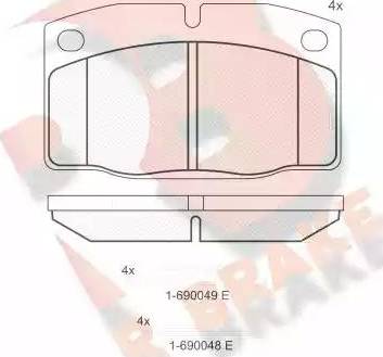 R Brake RB0454-073 - Kit pastiglie freno, Freno a disco autozon.pro