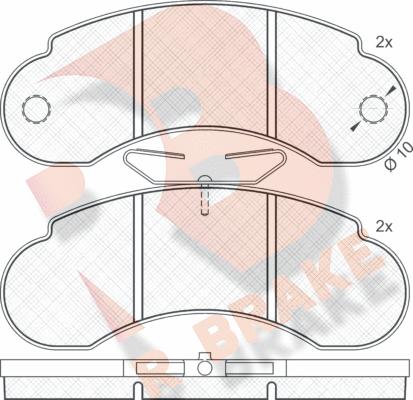 R Brake RB0452 - Kit pastiglie freno, Freno a disco autozon.pro