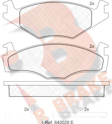 R Brake RB0460 - Kit pastiglie freno, Freno a disco autozon.pro