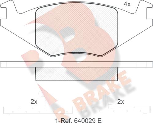 R Brake RB0461 - Kit pastiglie freno, Freno a disco autozon.pro