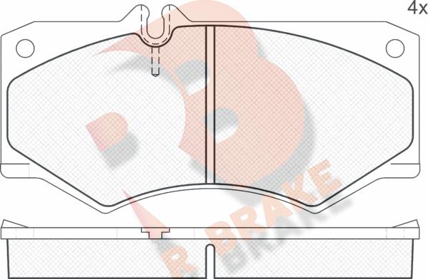 R Brake RB0405 - Kit pastiglie freno, Freno a disco autozon.pro