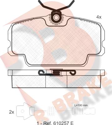 R Brake RB0419-203 - Kit pastiglie freno, Freno a disco autozon.pro