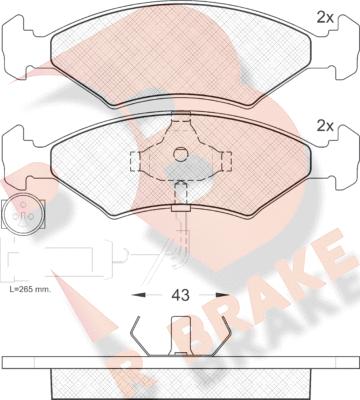 R Brake RB0410 - Kit pastiglie freno, Freno a disco autozon.pro