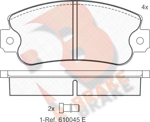 R Brake RB0418 - Kit pastiglie freno, Freno a disco autozon.pro