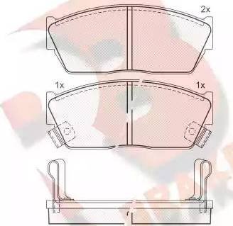 R Brake RB0484 - Kit pastiglie freno, Freno a disco autozon.pro