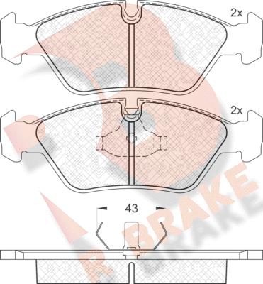 R Brake RB0423 - Kit pastiglie freno, Freno a disco autozon.pro