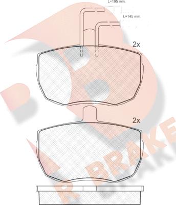 R Brake RB0427 - Kit pastiglie freno, Freno a disco autozon.pro