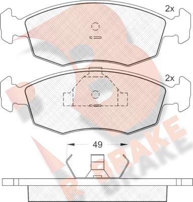 R Brake RB0543 - Kit pastiglie freno, Freno a disco autozon.pro