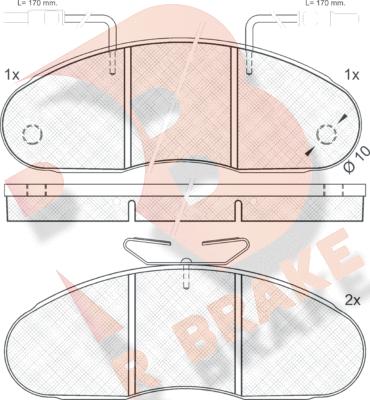 R Brake RB0561 - Kit pastiglie freno, Freno a disco autozon.pro