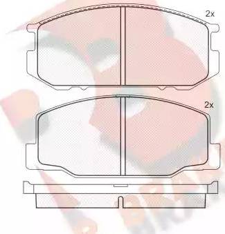 R Brake RB0500 - Kit pastiglie freno, Freno a disco autozon.pro