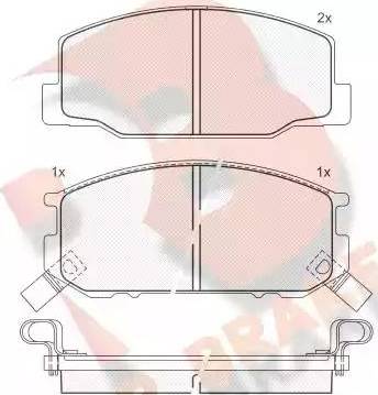 R Brake RB0501 - Kit pastiglie freno, Freno a disco autozon.pro