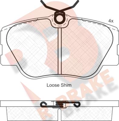 R Brake RB0510-400 - Kit pastiglie freno, Freno a disco autozon.pro