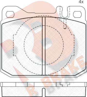 R Brake RB0511 - Kit pastiglie freno, Freno a disco autozon.pro