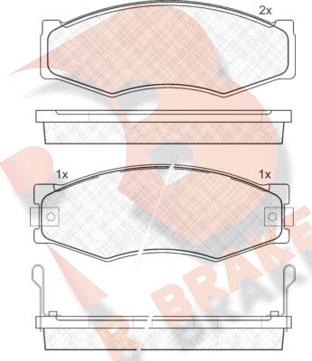 R Brake RB0518 - Kit pastiglie freno, Freno a disco autozon.pro