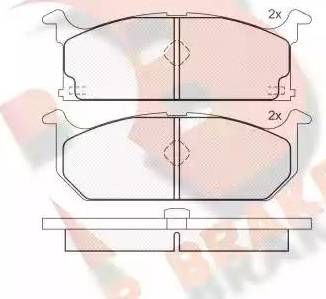 R Brake RB0586 - Kit pastiglie freno, Freno a disco autozon.pro