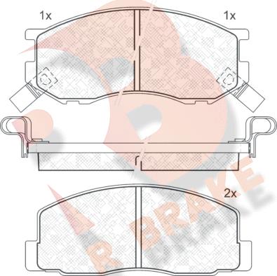 R Brake RB0524 - Kit pastiglie freno, Freno a disco autozon.pro