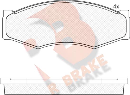 R Brake RB0526 - Kit pastiglie freno, Freno a disco autozon.pro