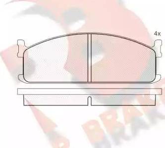 R Brake RB0521 - Kit pastiglie freno, Freno a disco autozon.pro