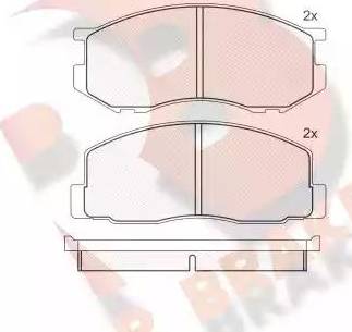 R Brake RB0523 - Kit pastiglie freno, Freno a disco autozon.pro