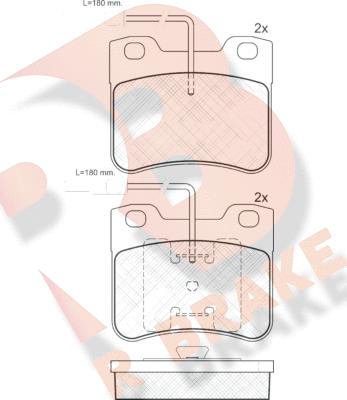 R Brake RB0691 - Kit pastiglie freno, Freno a disco autozon.pro