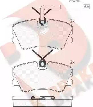 R Brake RB0698 - Kit pastiglie freno, Freno a disco autozon.pro