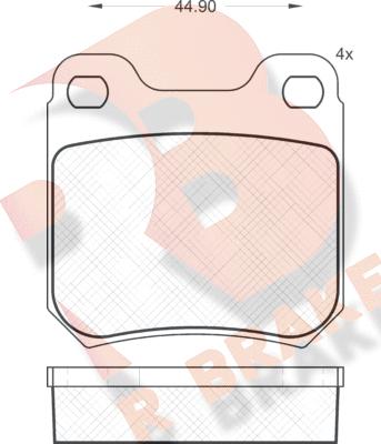 R Brake RB0692 - Kit pastiglie freno, Freno a disco autozon.pro