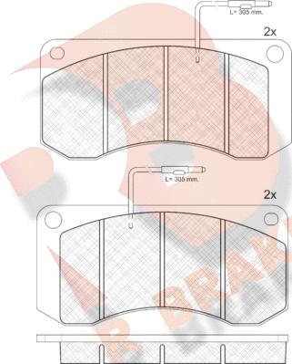 R Brake RB0659 - Kit pastiglie freno, Freno a disco autozon.pro