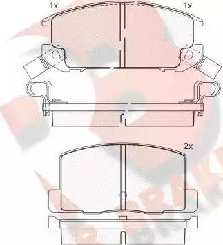 R Brake RB0656 - Kit pastiglie freno, Freno a disco autozon.pro