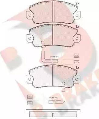 R Brake RB0658 - Kit pastiglie freno, Freno a disco autozon.pro