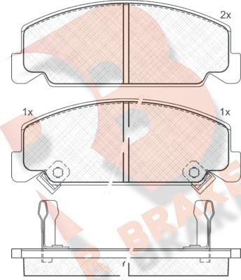 R Brake RB0609 - Kit pastiglie freno, Freno a disco autozon.pro