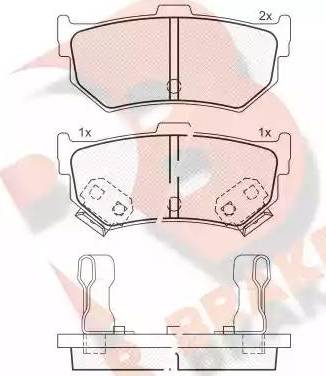 R Brake RB0600 - Kit pastiglie freno, Freno a disco autozon.pro